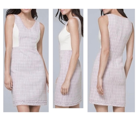 Tweed Side-Panel Sleeveless A-Line Dress, 10 - Picture 2 of 16